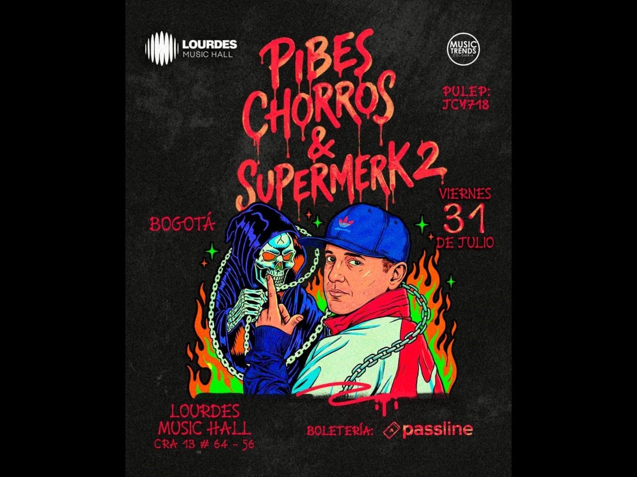Read more about the article Pibes Chorros & Supermerk2 llegan con su cumbia irreverente a Bogotá